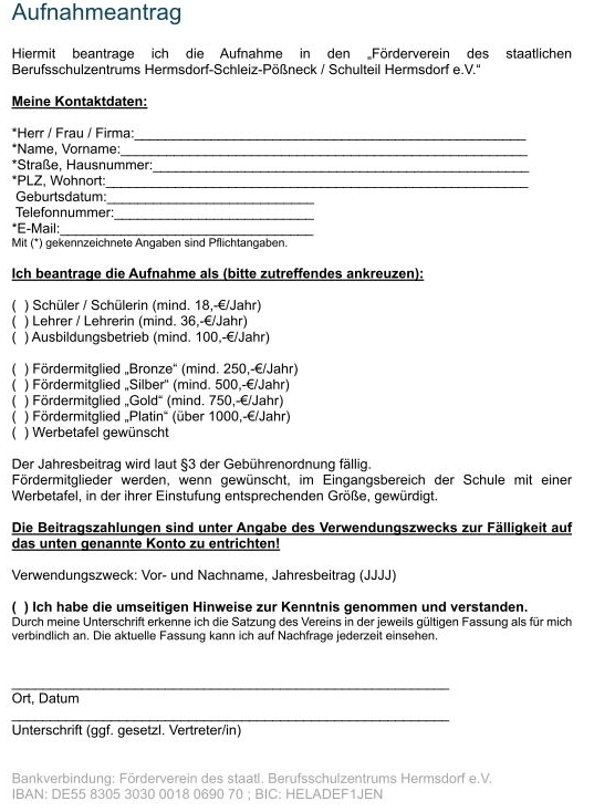 aufnahmeantrag